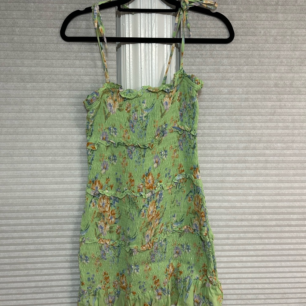 American Eagle Outfitters Green Floral Dress